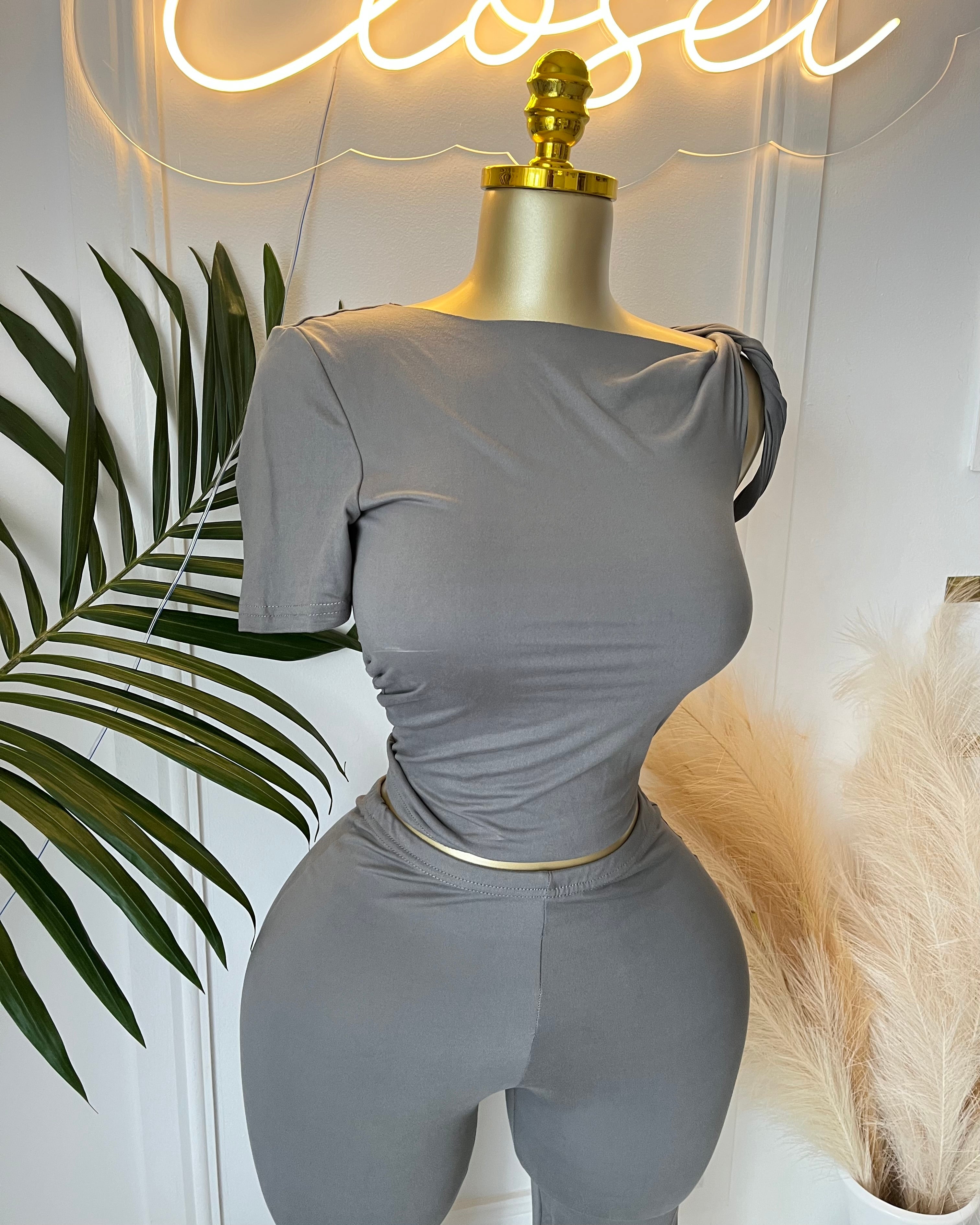 Sienna Grey Two-Piece Set