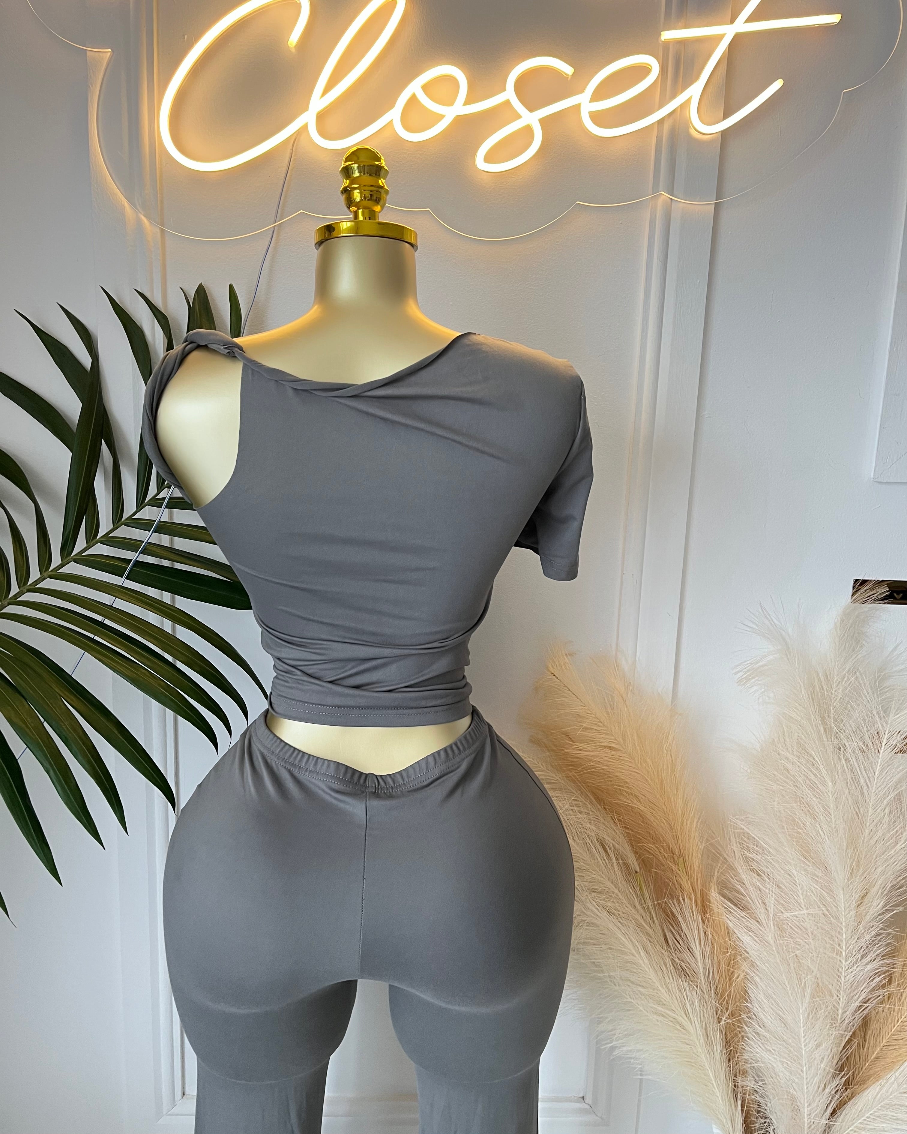 Sienna Grey Two-Piece Set