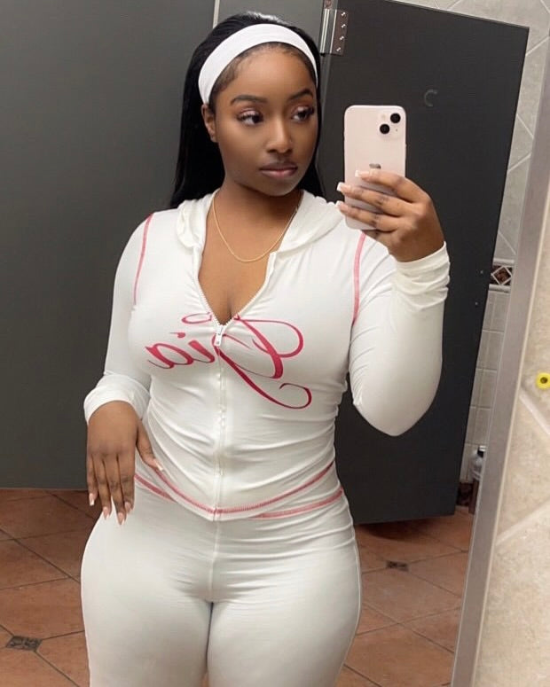 Gia Hooded Pant Set Pink