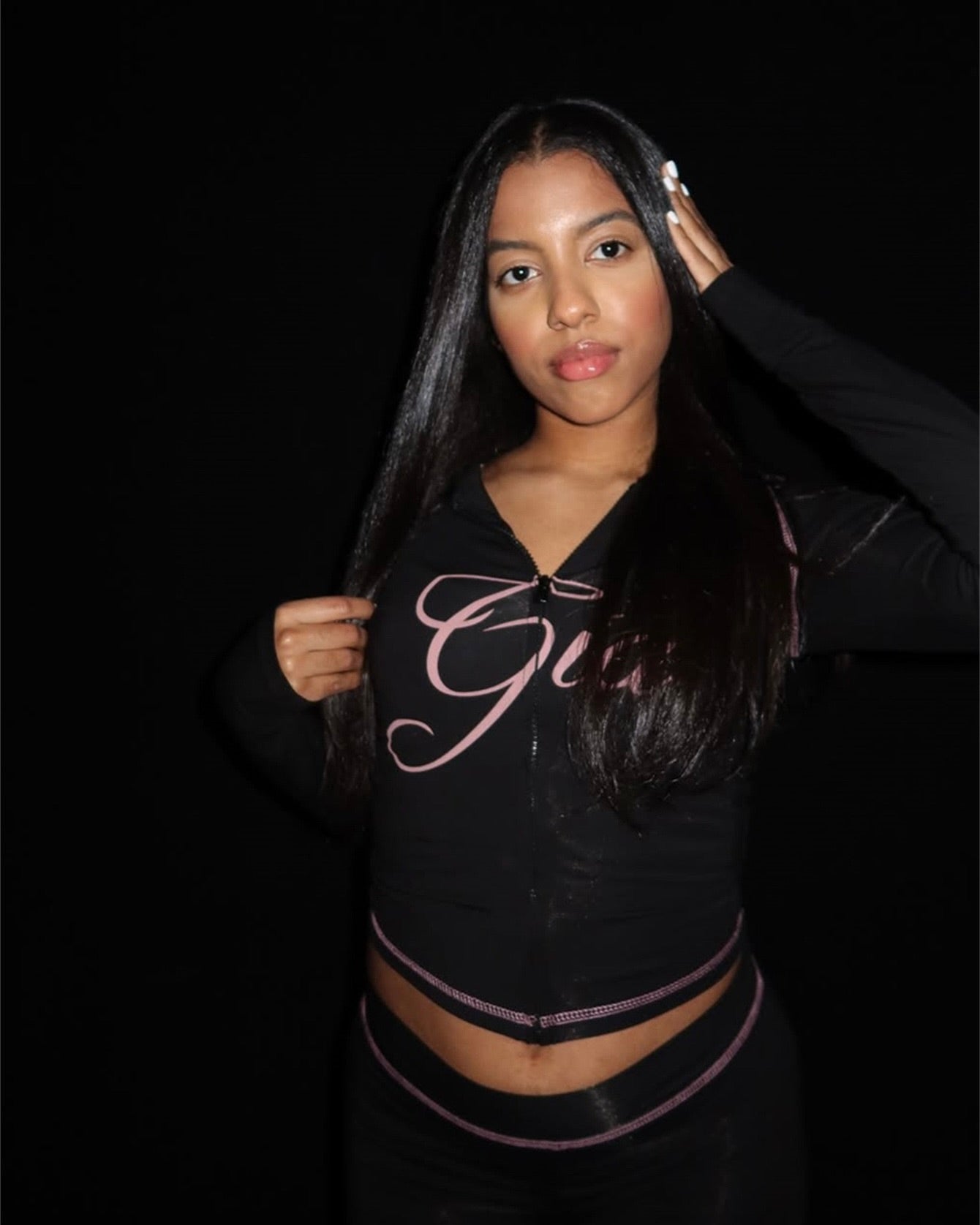 Gia Hooded Pant Set Black