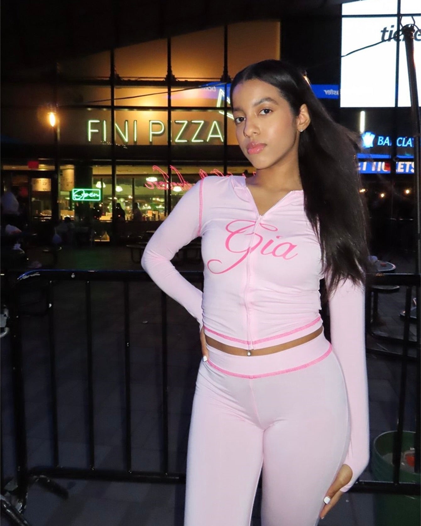 Gia Hooded Pant Set Pink