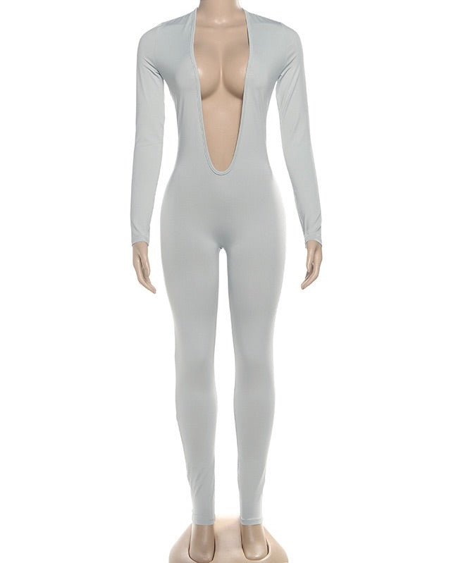 Brie Deep Plunge Jumpsuit