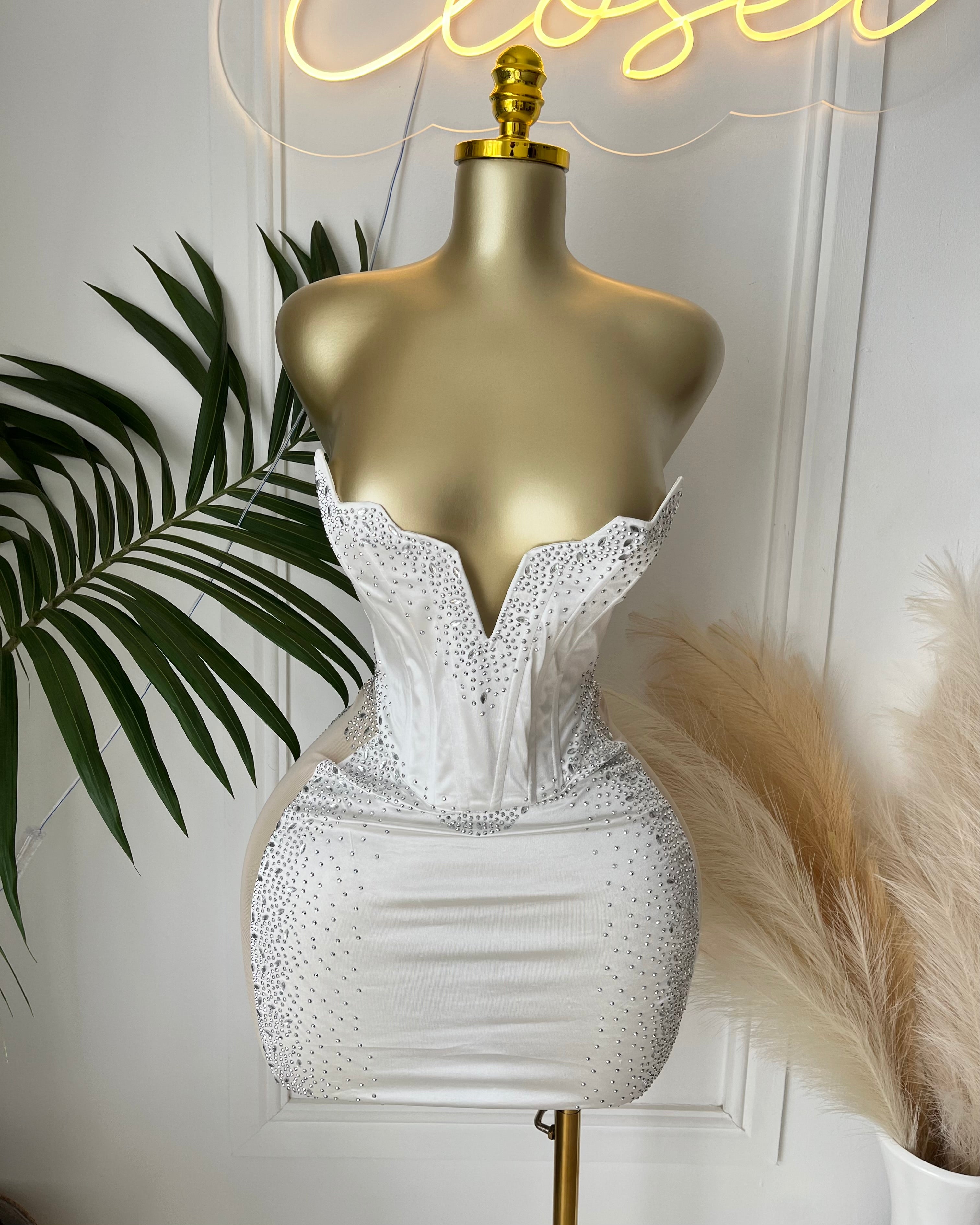 The Vienna Crystal Mini Dress