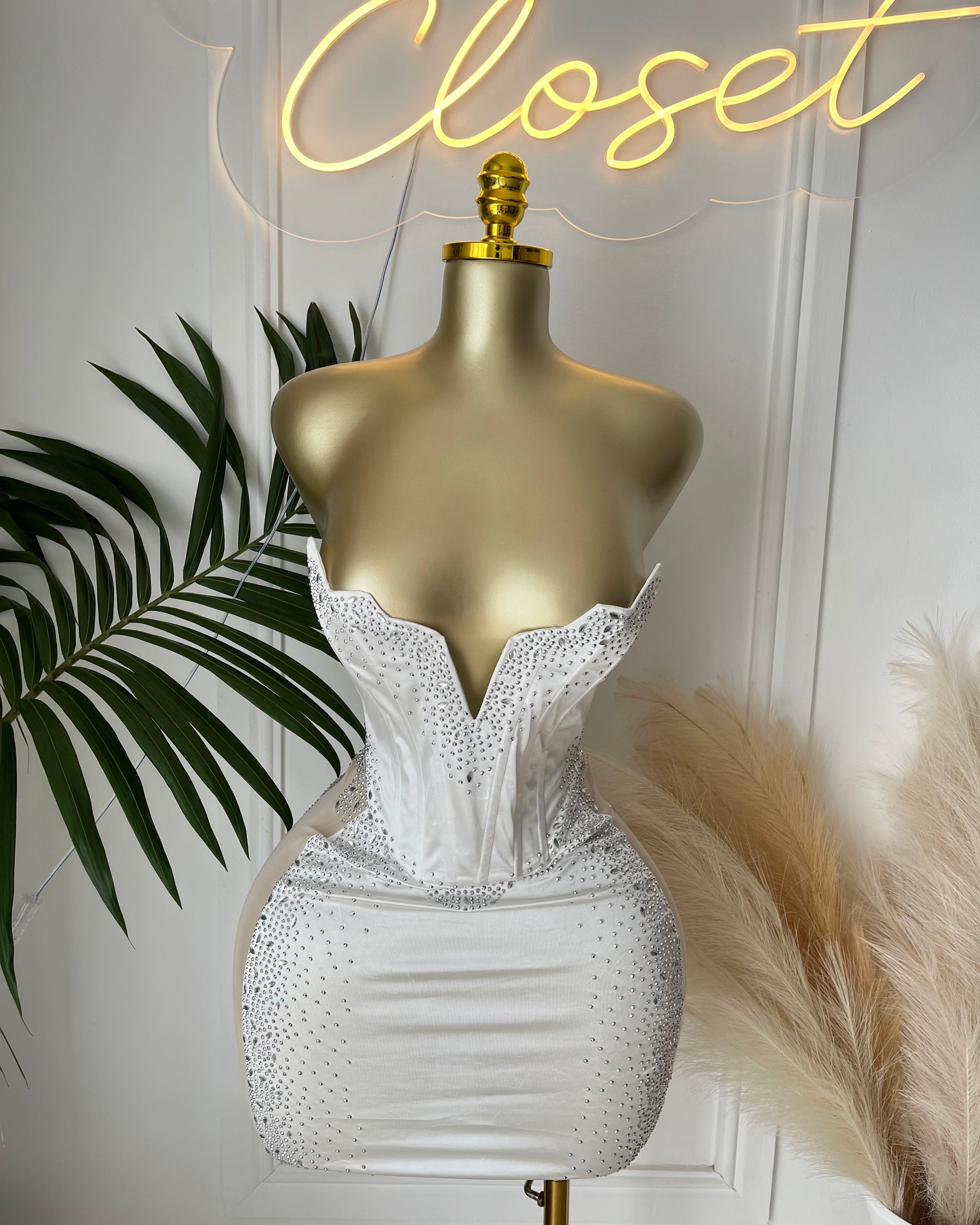 The Vienna Crystal Mini Dress