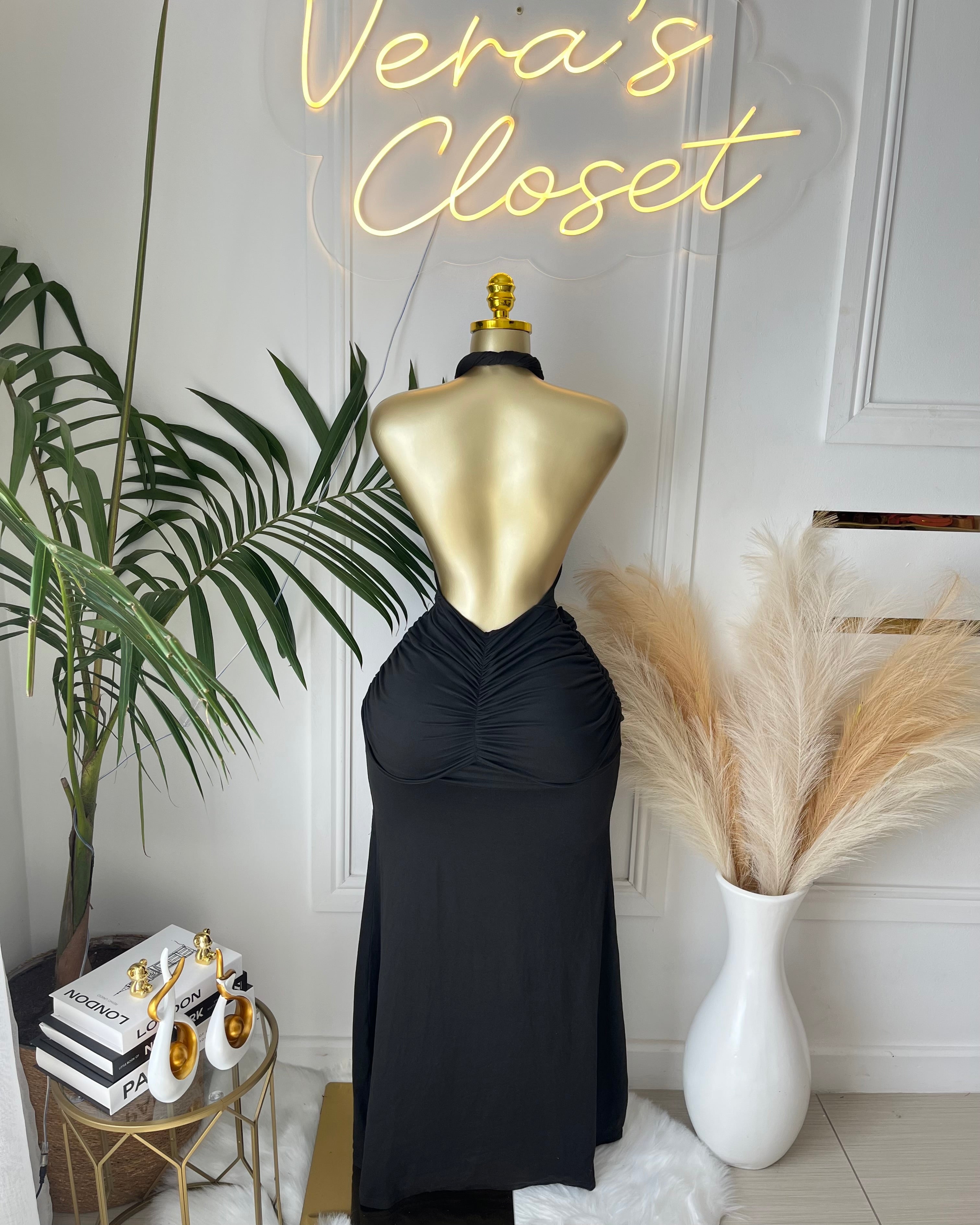 Noir Temptation Maxi Dress