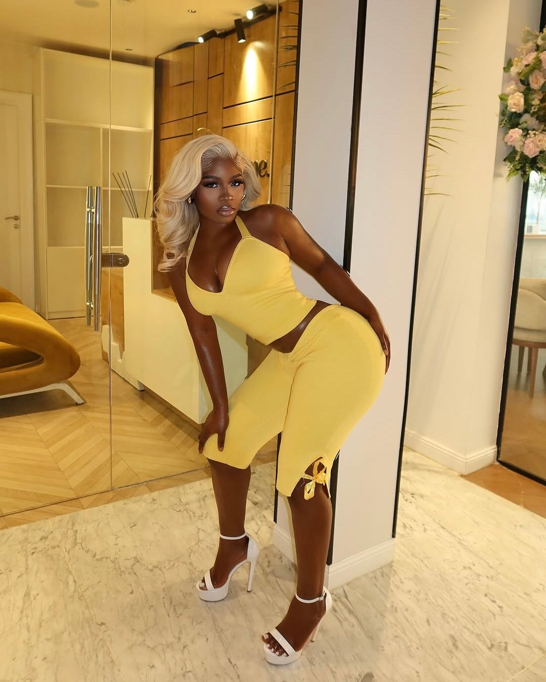 Sydney Lemon Two-Piece Short Set