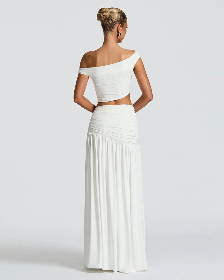 Colette Off-Shoulder Slit Maxi Set