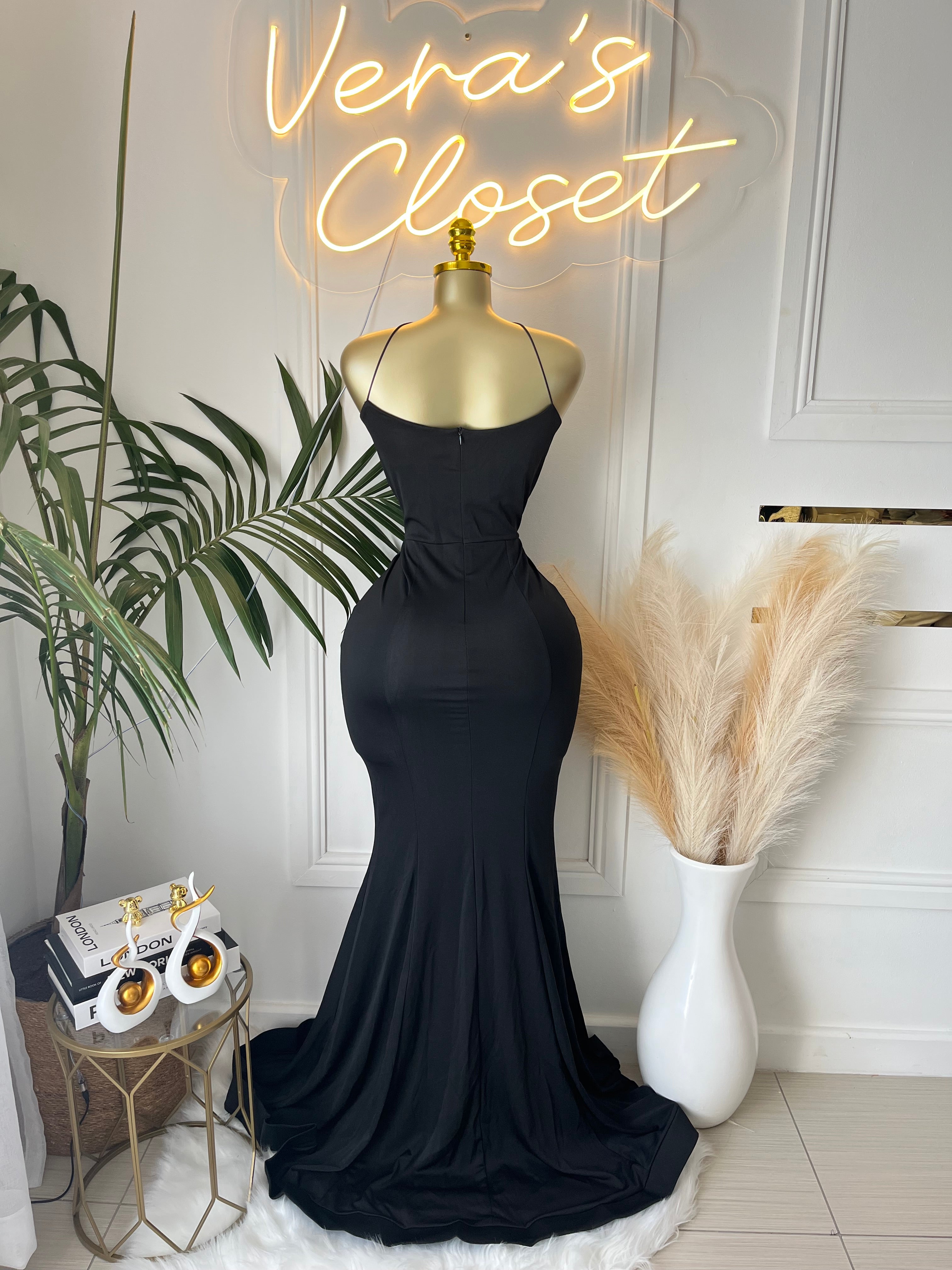 Selene Lace-Up Maxi Gown