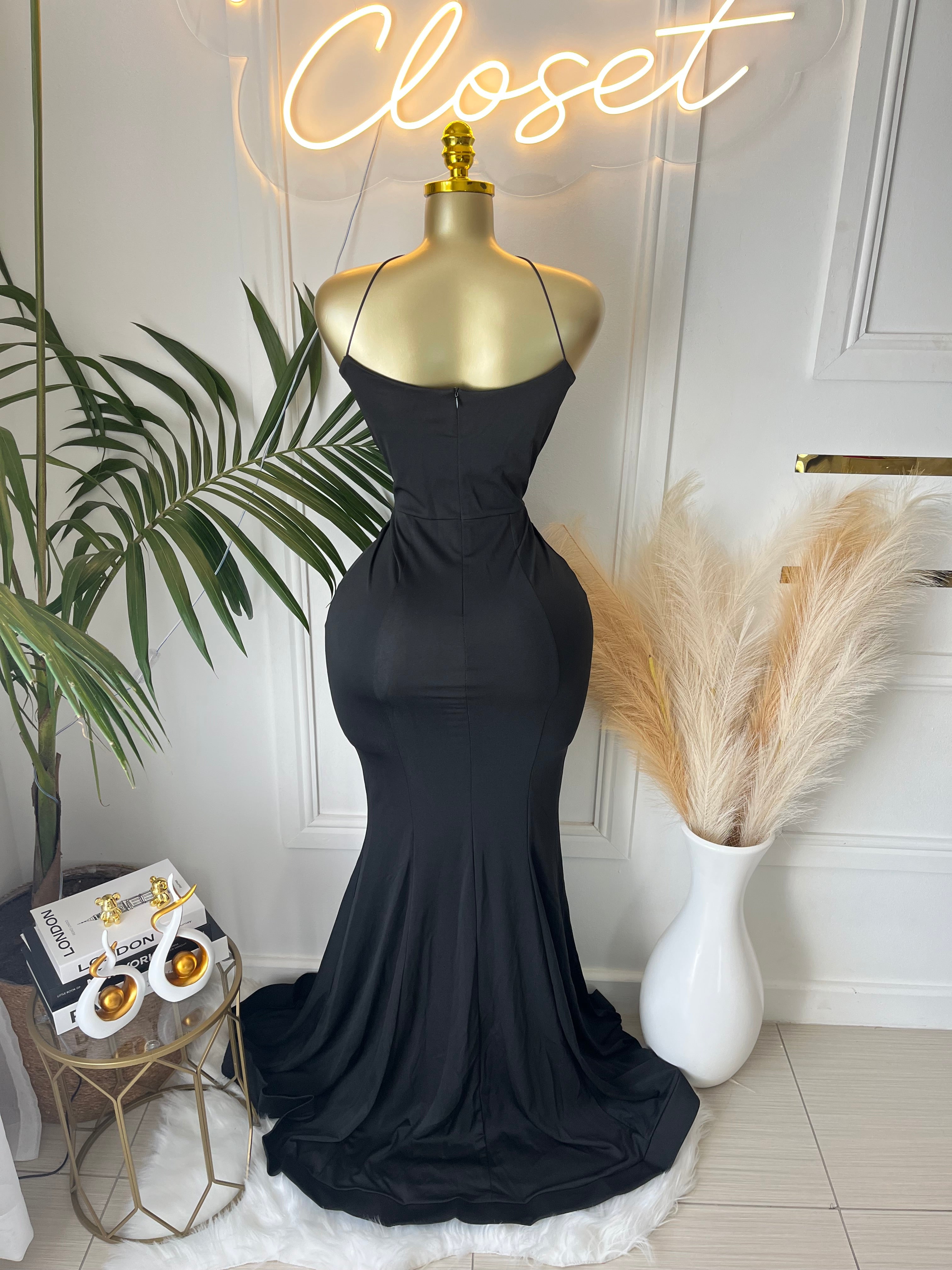 Selene Lace-Up Maxi Gown