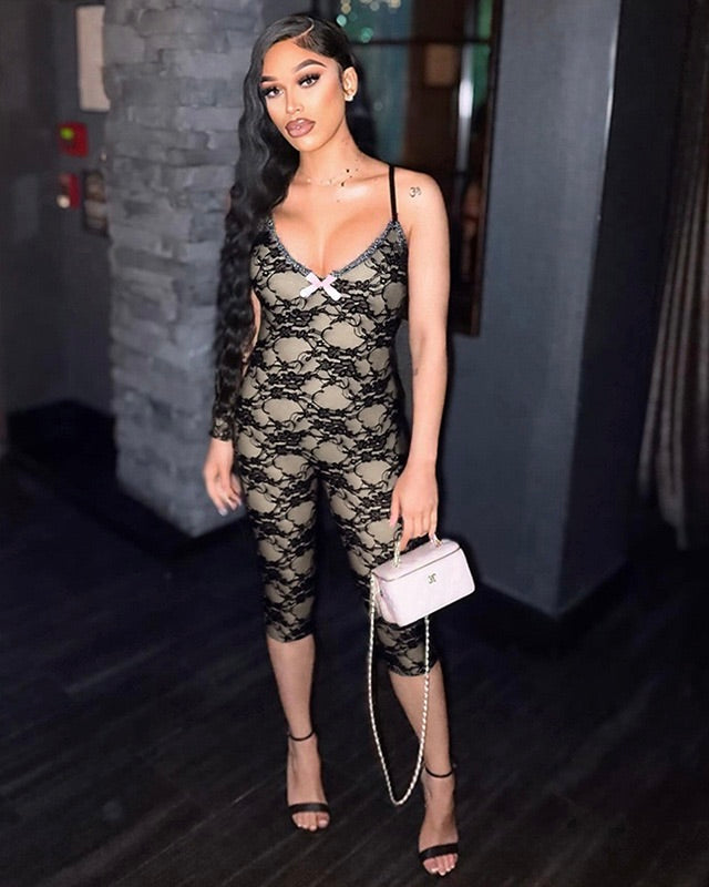 Milan Lace Bow Jumpsuit
