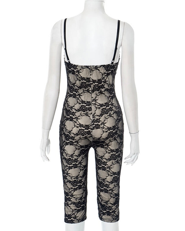 Milan Lace Bow Jumpsuit