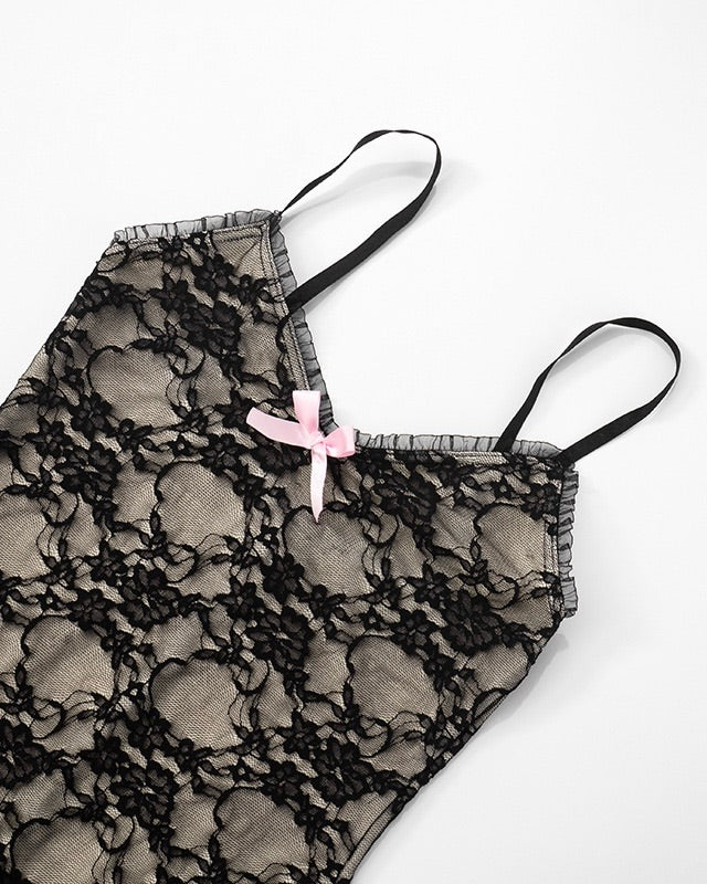 Milan Lace Bow Jumpsuit