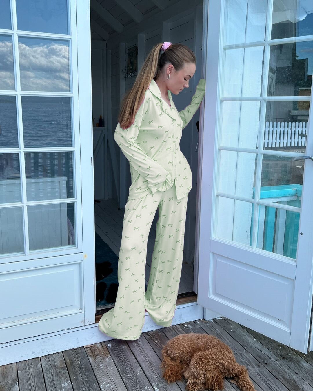 Sleepy Mood Pajama Set Green