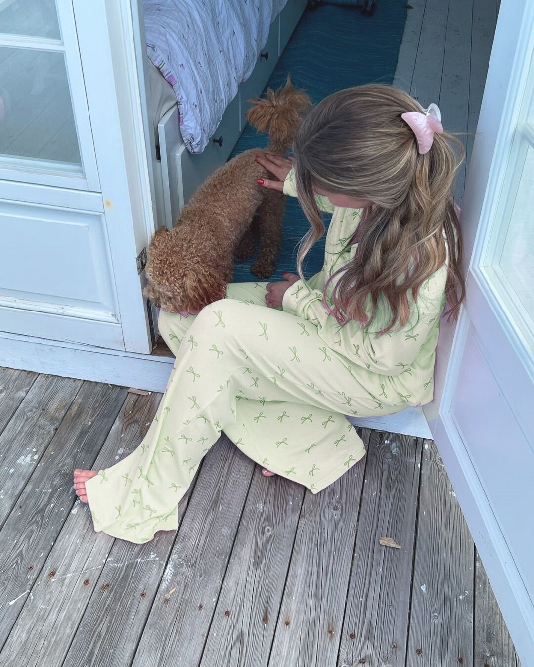 Sleepy Mood Pajama Set Green