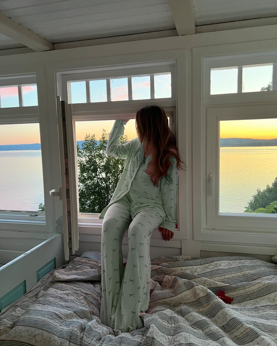 Sleepy Mood Pajama Set Green