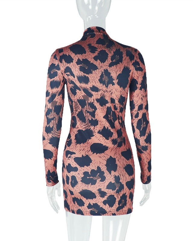 Alee Leopard Bodycon Mini Dress