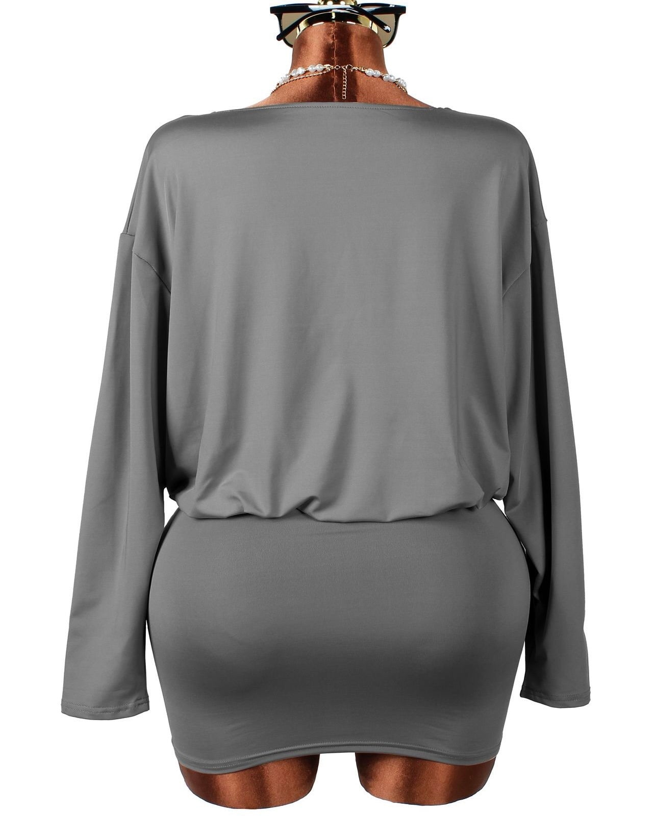 Ibiza Plunge Drape Mini Dress