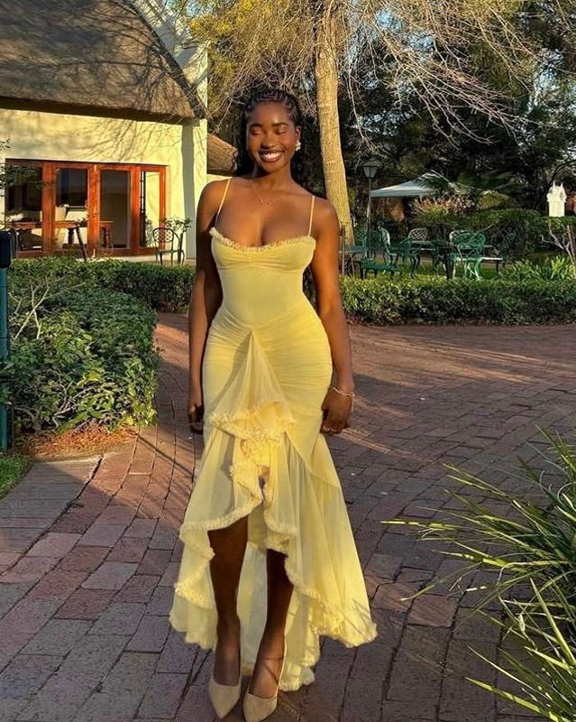 Liana Ruffle Draped Maxi Dress
