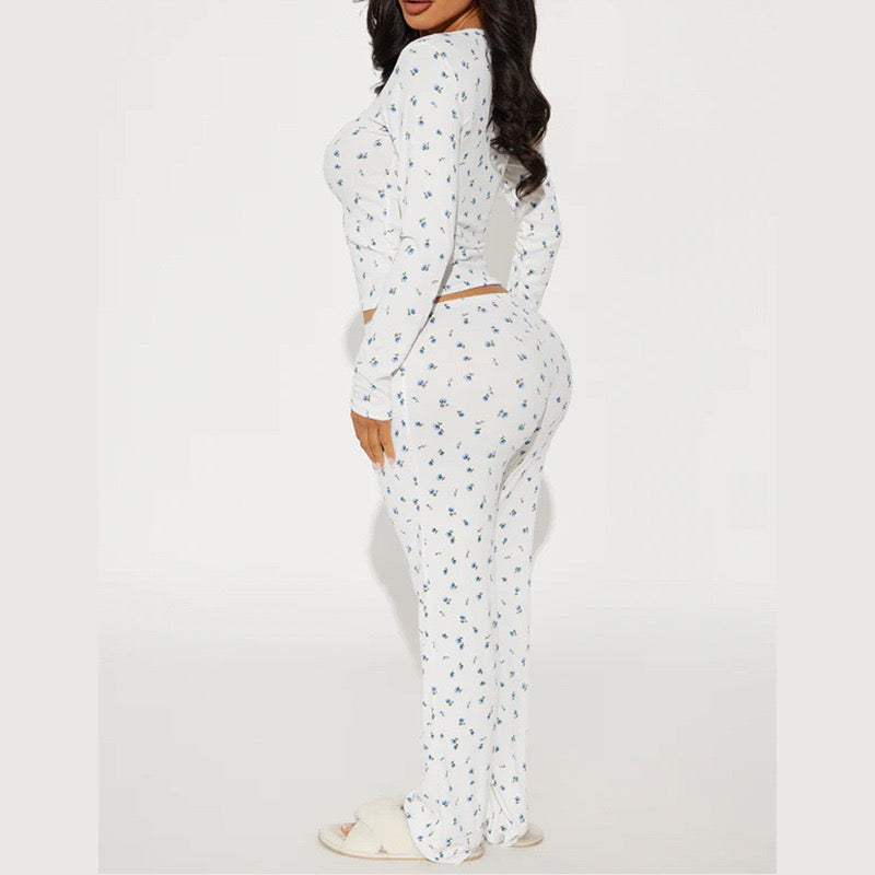 Zinnia Floral Lounge Pajama Set