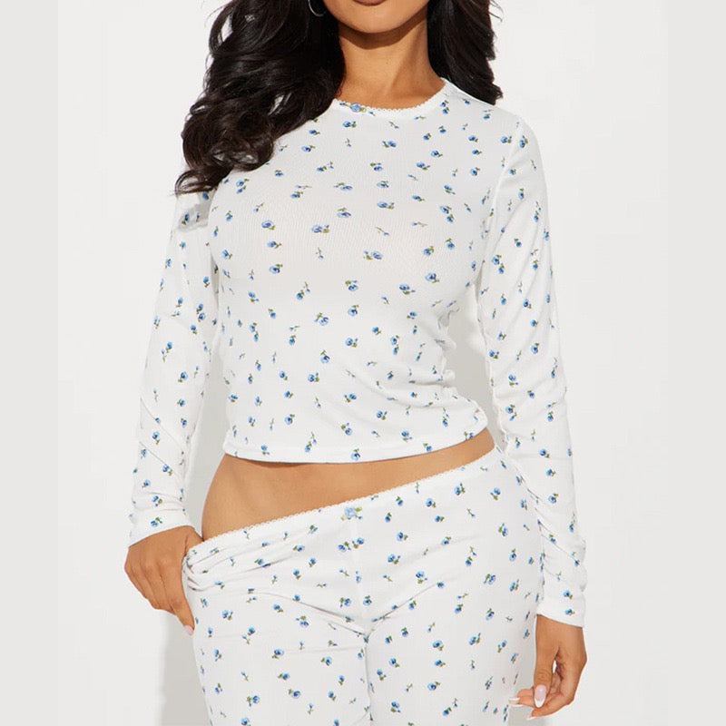 Zinnia Floral Lounge Pajama Set
