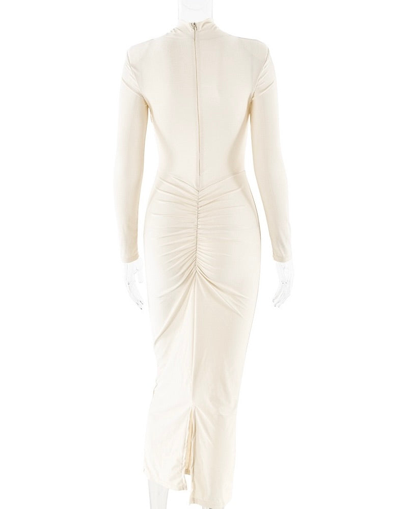 Aurora Satin Drape Gown