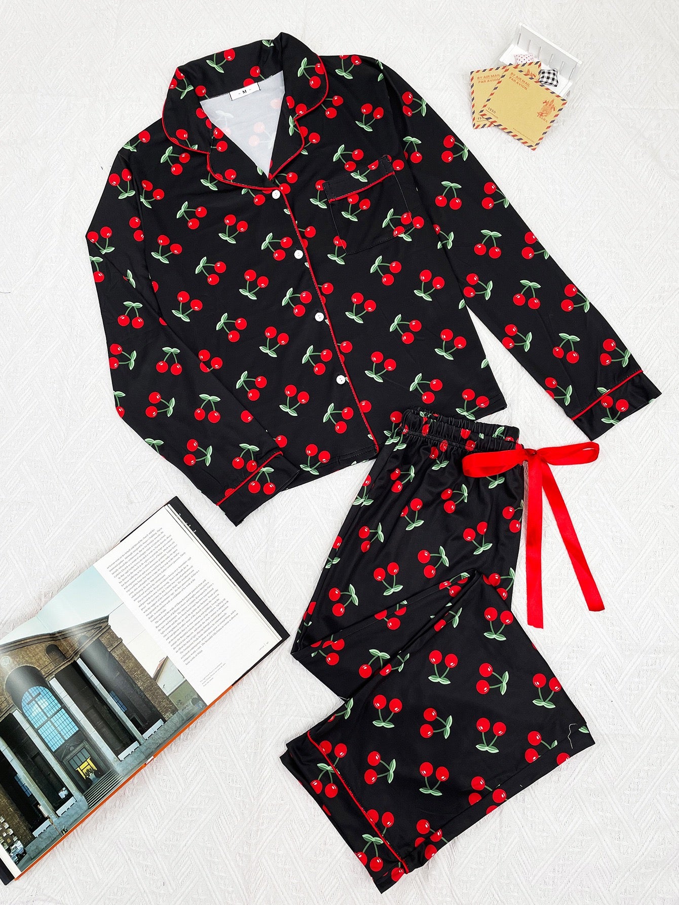 Besitos Cherry Print Pajama Set