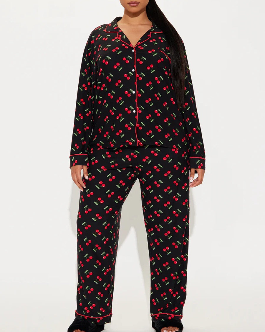 Besitos Cherry Print Pajama Set