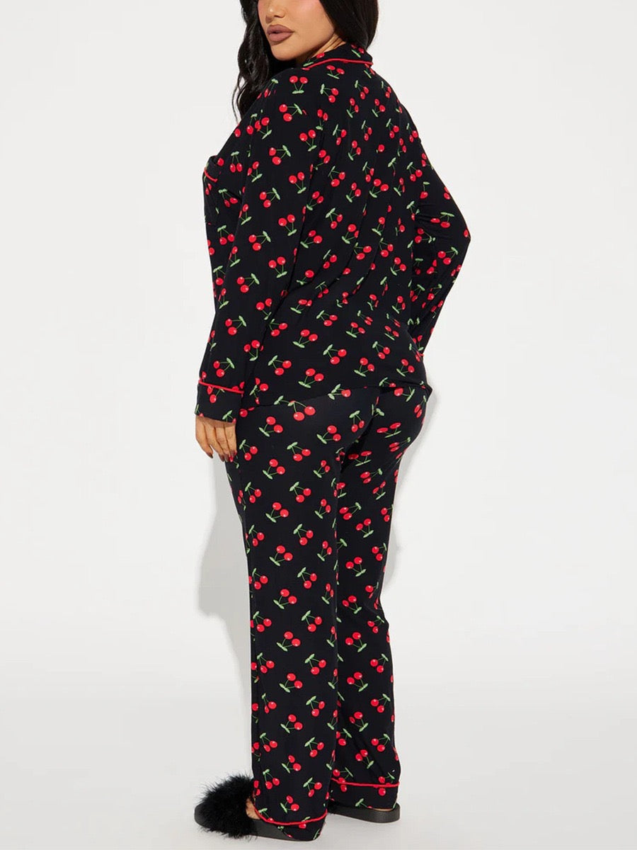 Besitos Cherry Print Pajama Set