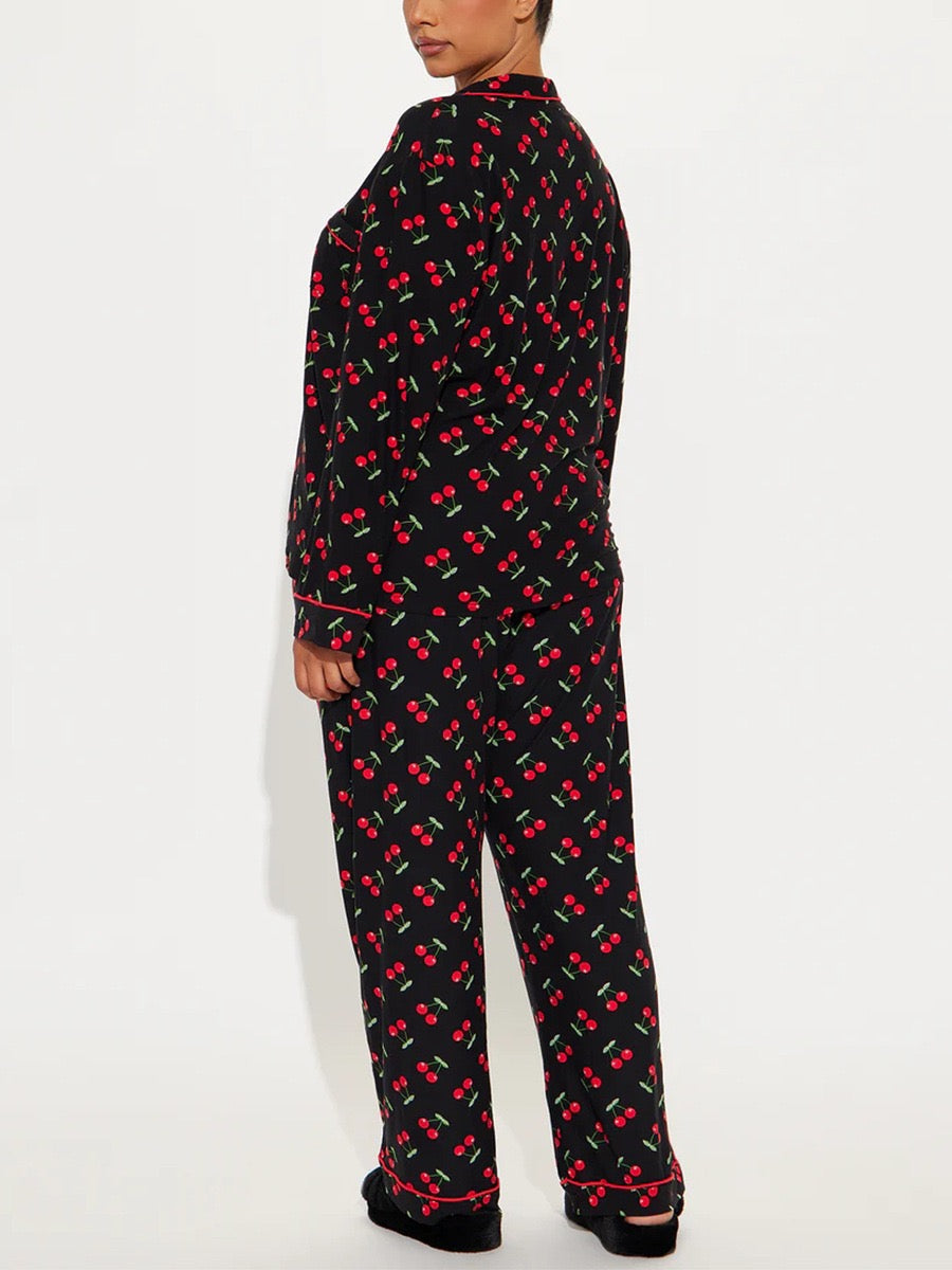 Besitos Cherry Print Pajama Set