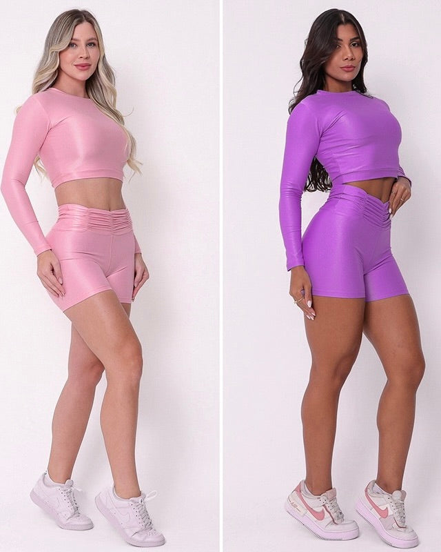 Lexi Glossy Activewear Set