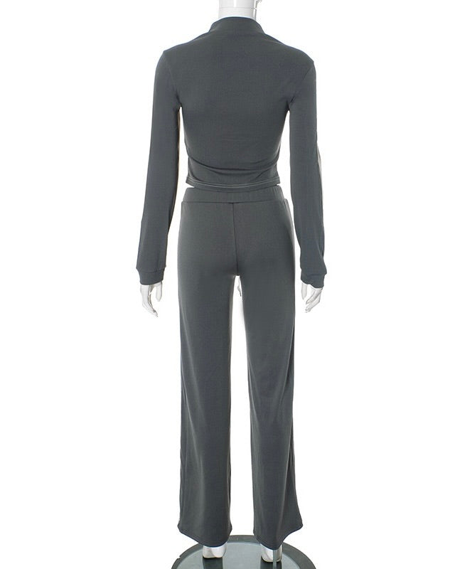 Kaia Two-Tone Velour Tracksuit