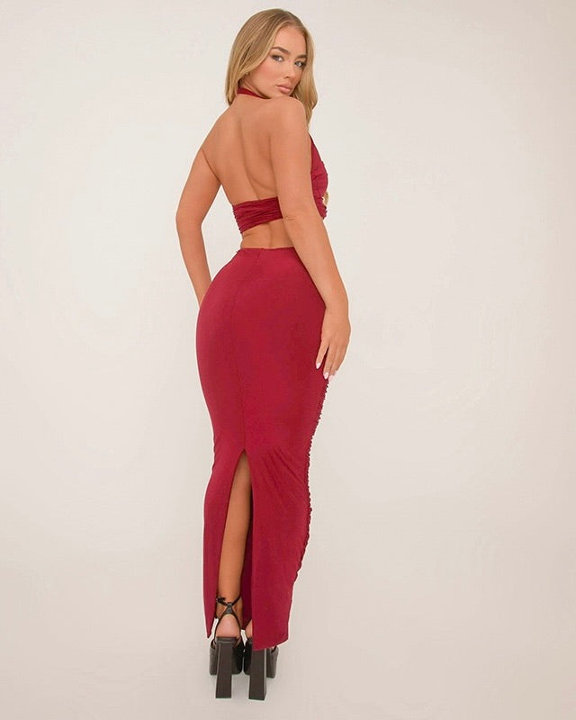 Valentina Heart Cutout Midi Dress