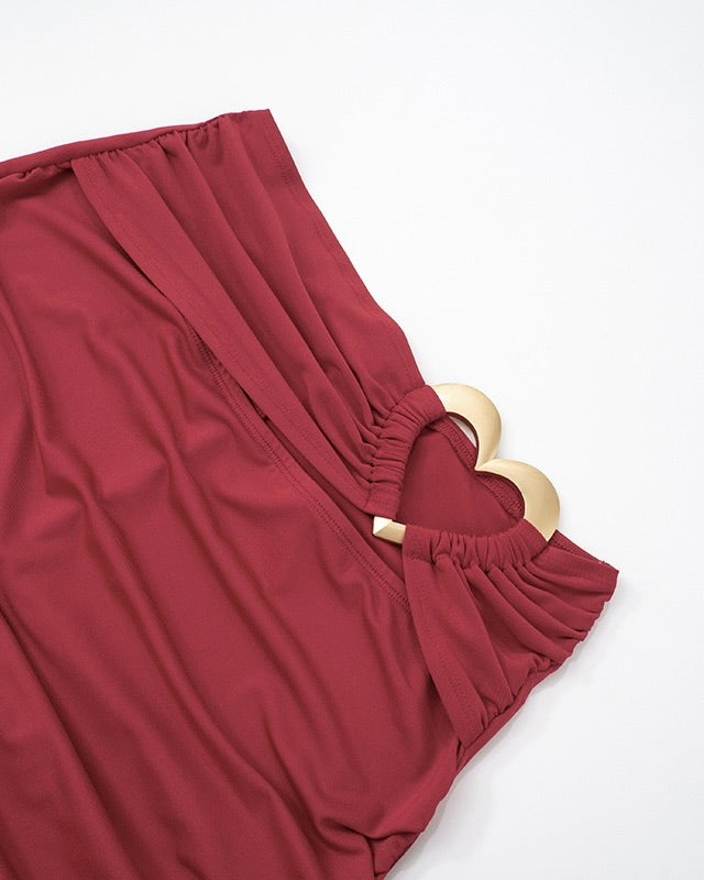 Valentina Heart Cutout Midi Dress