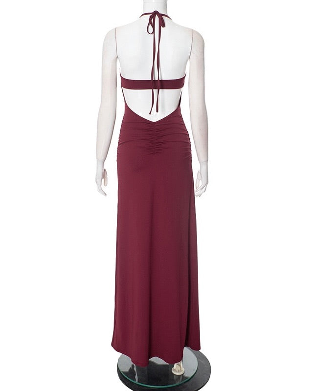 Elena Fringe Cutout Maxi Dress