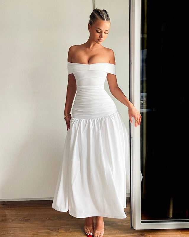 Celeste Off-Shoulder Midi Dress