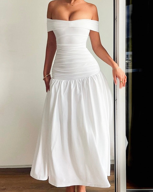 Celeste Off-Shoulder Midi Dress