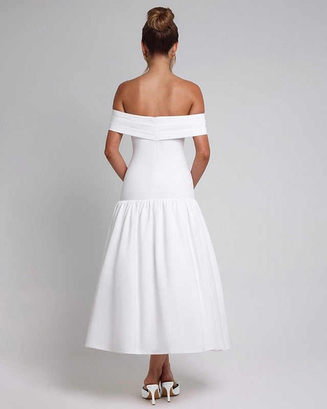 Celeste Off-Shoulder Midi Dress