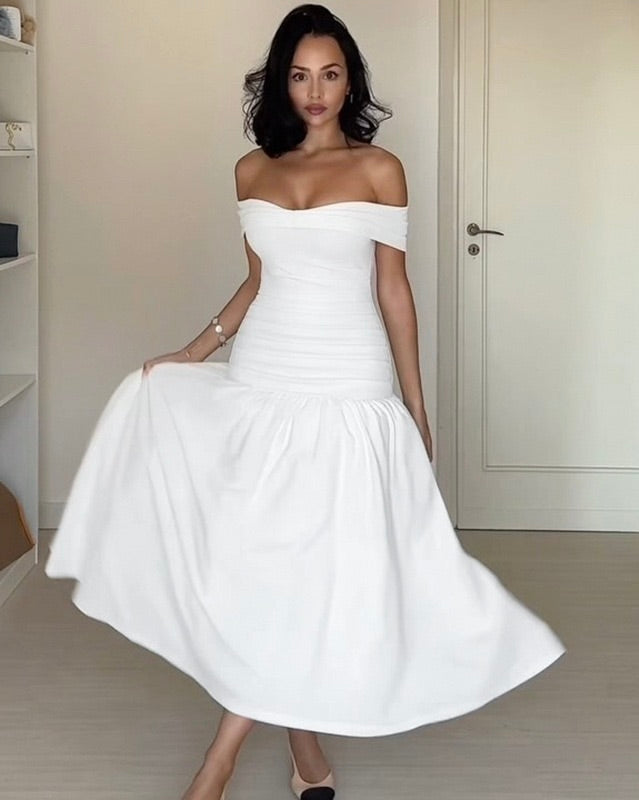 Celeste Off-Shoulder Midi Dress