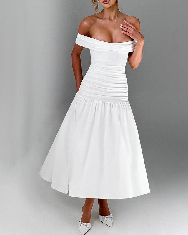 Celeste Off-Shoulder Midi Dress