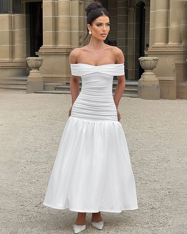 Celeste Off-Shoulder Midi Dress
