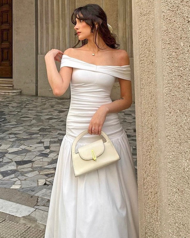 Celeste Off-Shoulder Midi Dress