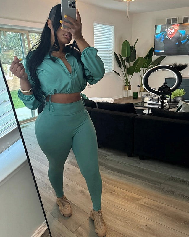 Zaria Cropped Lounge Set
