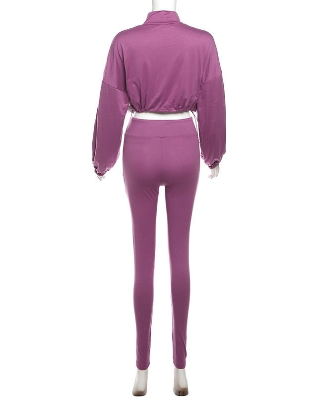 Zaria Cropped Lounge Set
