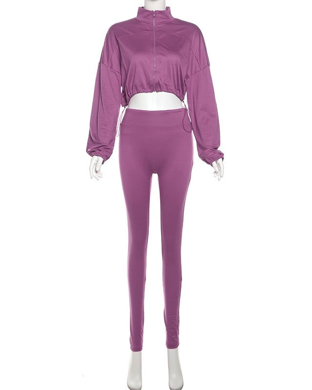 Zaria Cropped Lounge Set