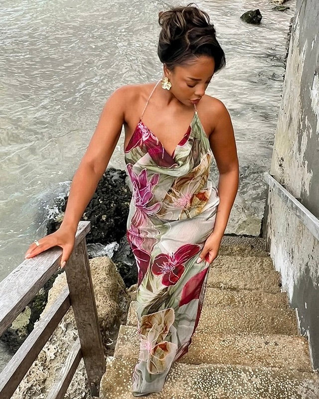 Isla Floral Sheer Maxi Dress