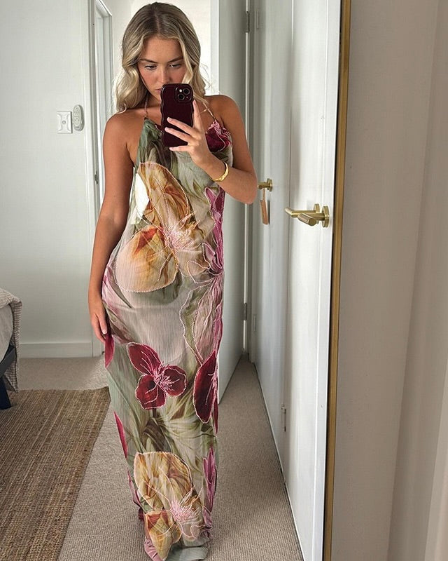 Isla Floral Sheer Maxi Dress