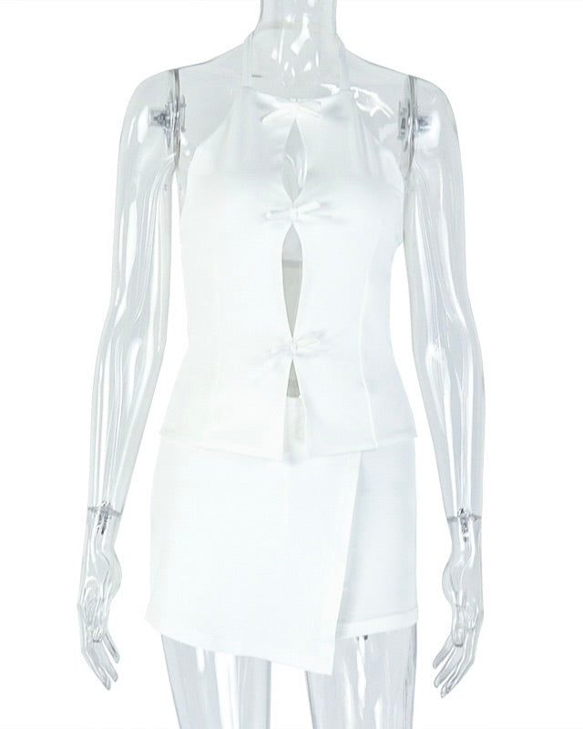 Chantel Keyhole Cutout Mini Dress