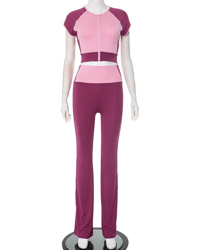Lyric Colorblock Zip Set
