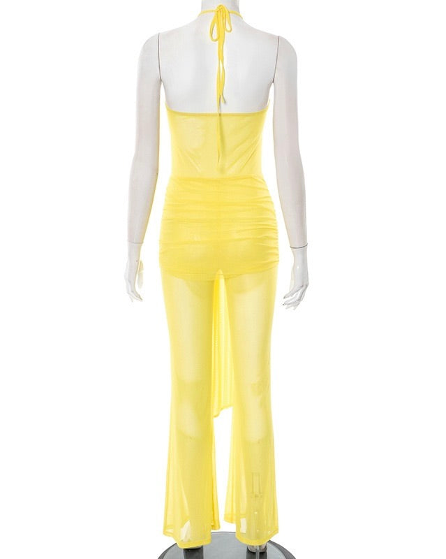 Solstice Sheer Drape Jumpsuit