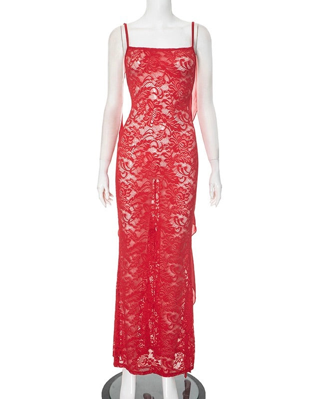 Inferno Lace Midi Dress